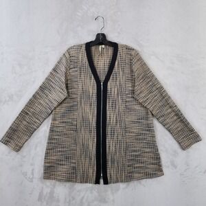 Comfy USA Cardigan Women XL Full Zip V Neck Relaxed Casual Luxe Sweater USA Made